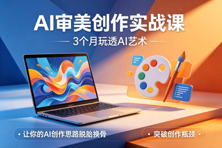 AI审美创作实战课，3个月玩透AI艺术，让你的AI创作思路脱胎换骨，突破创作瓶颈-速聚网